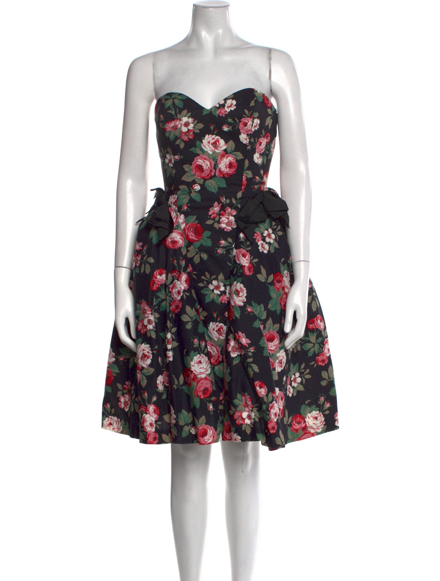 Victor Costa Floral Print Mini Dress